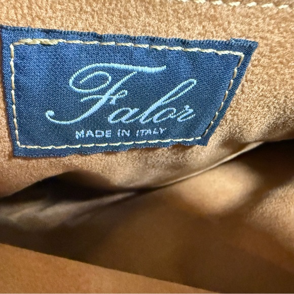 Falor Woven Leather Tote Cognac Intrecciato Structured Shopper Made in Italy
